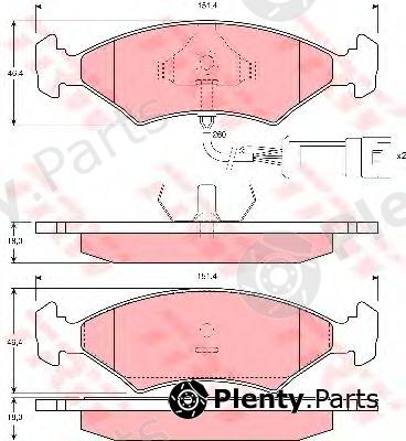  TRW part GDB238 Brake Pad Set, disc brake