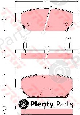  TRW part GDB3045 Brake Pad Set, disc brake
