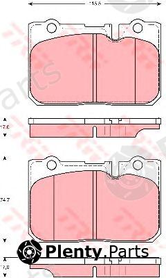  TRW part GDB3226 Brake Pad Set, disc brake