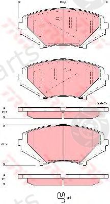  TRW part GDB3356 Brake Pad Set, disc brake