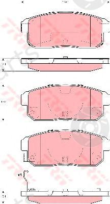  TRW part GDB3357 Brake Pad Set, disc brake