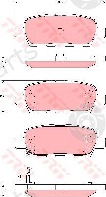  TRW part GDB3393 Brake Pad Set, disc brake