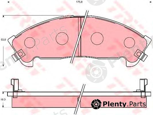  TRW part GDB7086 Brake Pad Set, disc brake