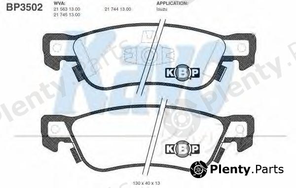  KAVO PARTS part BP-3502 (BP3502) Brake Pad Set, disc brake