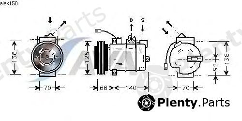  AVA QUALITY COOLING part AIAK150 Compressor, air conditioning
