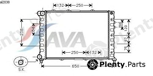  AVA QUALITY COOLING part AL2038 Radiator, engine cooling