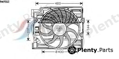  AVA QUALITY COOLING part BW7512 Fan, radiator