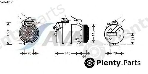  AVA QUALITY COOLING part BWAK017 Compressor, air conditioning