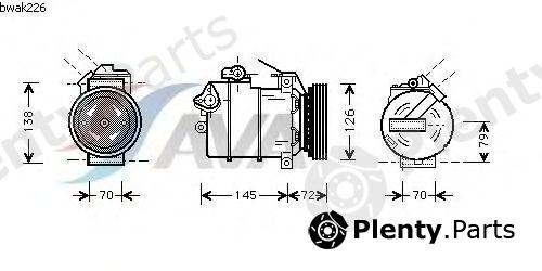 AVA QUALITY COOLING part BWAK226 Compressor, air conditioning