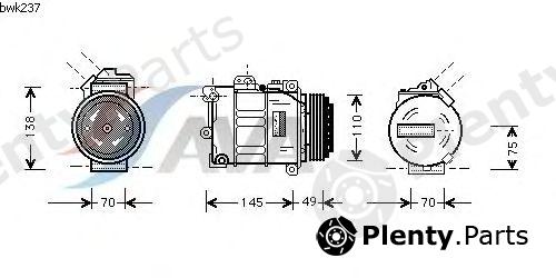  AVA QUALITY COOLING part BWAK237 Compressor, air conditioning