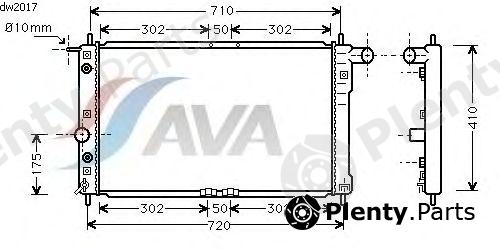  AVA QUALITY COOLING part DW2017 Radiator, engine cooling