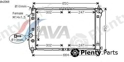  AVA QUALITY COOLING part DW2068 Radiator, engine cooling