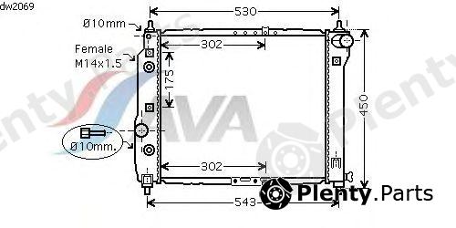  AVA QUALITY COOLING part DW2069 Radiator, engine cooling