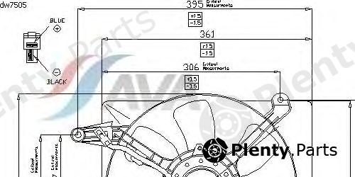  AVA QUALITY COOLING part DW7505 Fan, radiator