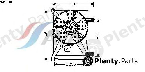  AVA QUALITY COOLING part DW7510 Fan, radiator