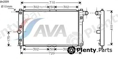  AVA QUALITY COOLING part DWA2009 Radiator, engine cooling