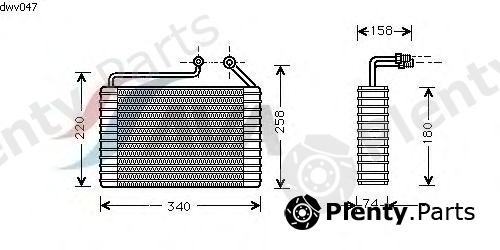  AVA QUALITY COOLING part DWV047 Evaporator, air conditioning