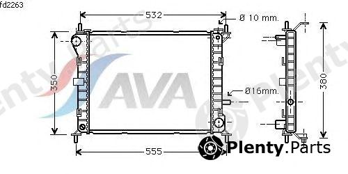  AVA QUALITY COOLING part FD2263 Radiator, engine cooling