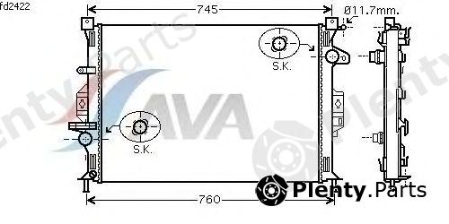  AVA QUALITY COOLING part FD2422 Radiator, engine cooling