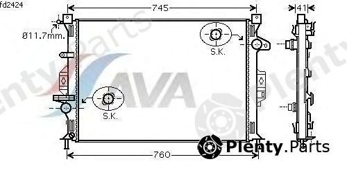  AVA QUALITY COOLING part FD2424 Radiator, engine cooling