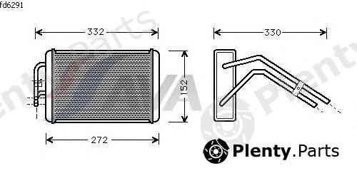  AVA QUALITY COOLING part FD6291 Heat Exchanger, interior heating