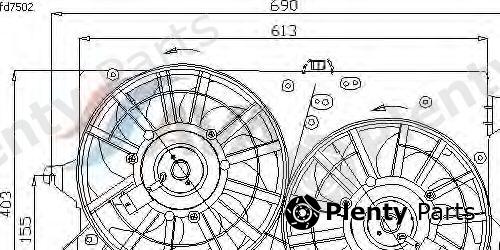  AVA QUALITY COOLING part FD7502 Fan, radiator