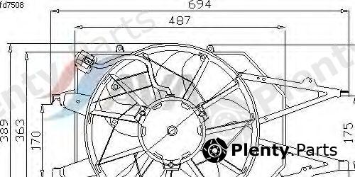  AVA QUALITY COOLING part FD7508 Fan, radiator