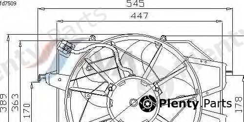  AVA QUALITY COOLING part FD7509 Fan, radiator