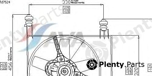  AVA QUALITY COOLING part FD7524 Fan, radiator