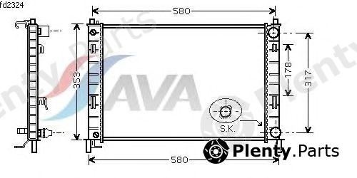  AVA QUALITY COOLING part FDA2324 Radiator, engine cooling
