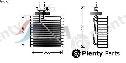  AVA QUALITY COOLING part FDV270 Evaporator, air conditioning