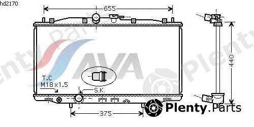  AVA QUALITY COOLING part HD2170 Radiator, engine cooling