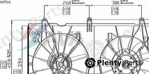  AVA QUALITY COOLING part HD7516 Fan, radiator