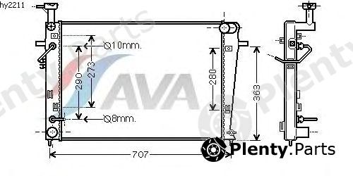  AVA QUALITY COOLING part HY2211 Radiator, engine cooling