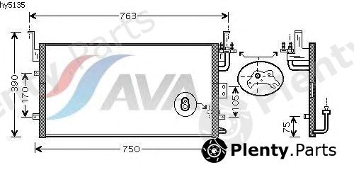  AVA QUALITY COOLING part HY5135 Condenser, air conditioning