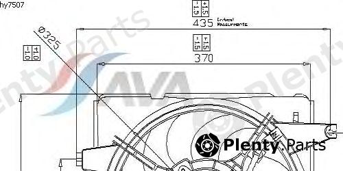  AVA QUALITY COOLING part HY7507 Fan, radiator