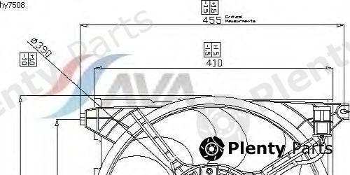  AVA QUALITY COOLING part HY7508 Fan, radiator