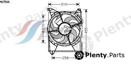  AVA QUALITY COOLING part HY7516 Fan, radiator