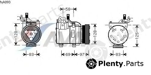  AVA QUALITY COOLING part HYK093 Compressor, air conditioning