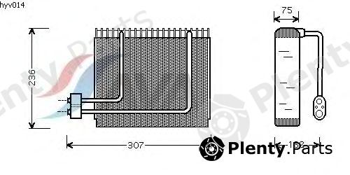  AVA QUALITY COOLING part HYV014 Evaporator, air conditioning
