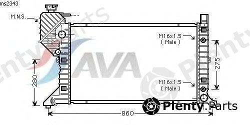  AVA QUALITY COOLING part MS2343 Radiator, engine cooling