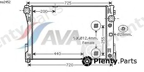  AVA QUALITY COOLING part MS2452 Radiator, engine cooling