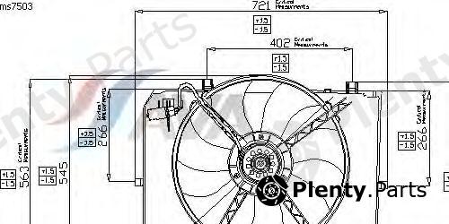  AVA QUALITY COOLING part MS7503 Fan, radiator