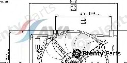  AVA QUALITY COOLING part MS7504 Fan, radiator