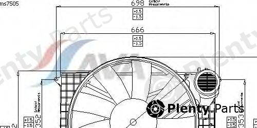  AVA QUALITY COOLING part MS7505 Fan, radiator