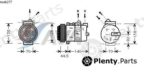  AVA QUALITY COOLING part MSAK277 Compressor, air conditioning