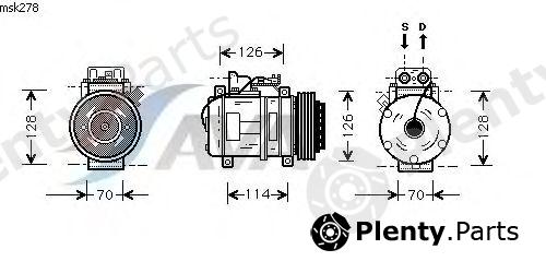  AVA QUALITY COOLING part MSK278 Compressor, air conditioning