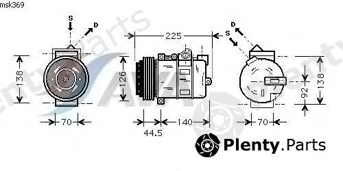  AVA QUALITY COOLING part MSK369 Compressor, air conditioning
