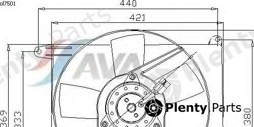  AVA QUALITY COOLING part OL7501 Fan, radiator