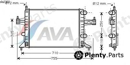  AVA QUALITY COOLING part OLA2303 Radiator, engine cooling